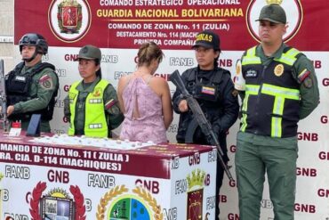 Detenida mujer en Zulia con 20 bolsas de cocaína escondidas en sus partes íntimas