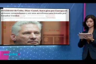 Periodista del programa ‘Con Maduro +’ se puso nerviosa al leer la noticia de que Miguel Díaz-Canel se pasea por el mundo en avión de Conviasa (+Video)