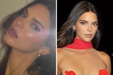 Kendall Jenner causó furor tras publicar fotos con un vestido que daba ilusión de ser topless: llevaba pezoneras de flores