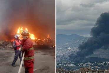 Se registró un gran incendio en la zona industrial de La Yaguara este #21Jun (+Fotos +Videos)
