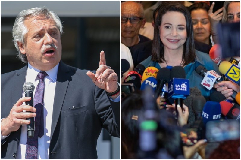 Argentina calla sobre la inhabilitación de Machado y dice que “temas internos de Venezuela deben resolverse en mesa de diálogo” Argentina calla sobre la inhabilitación de Machado y dice que “temas internos de Venezuela deben resolverse en mesa de diálogo”