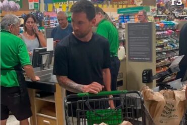 Messi fue de compras a un supermercado en Miami con sus hijos y causó furor entre sus fanáticos (+Video)