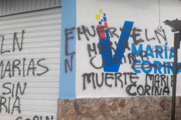 ELN niega haber pintado paredes en Táchira con amenazas de muerte contra María Corina Machado