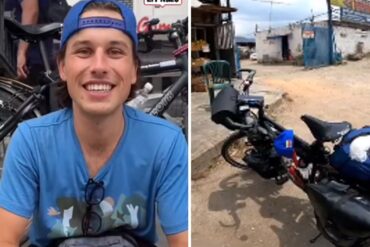 Roger, el youtuber neerlandés que recorre Venezuela en bicicleta y comparte videos de las risas y momentos de su travesía (+Video)