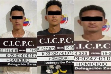 Detenidos 3 hombres en Guárico por el asesinato de un joven: la víctima presuntamente tenía una deuda y se negaba a pagarla