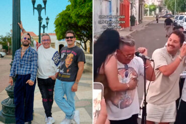 Ricardo Montaner regresó a Venezuela y cantó gaitas en plena calle de Maracaibo junto a sus hijos: no aguantó el llanto (+Fotos y videos)