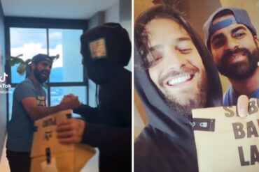 Maluma sorprendió a un repartidor venezolano que le llevó un pedido al apartamento donde estaba hospedándose (+Foto +Video)