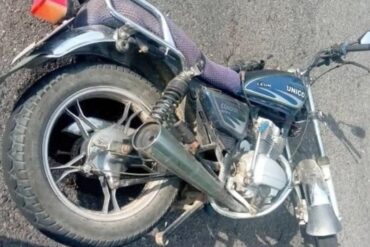 Falleció un hombre de 48 años en Zulia tras atropellar a un perro con su moto