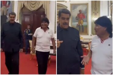 De paseíto por Venezuela: Maduro recibió a Evo Morales en el palacio de Miraflores  (+Video)