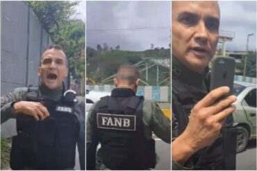 “Grábame, mamag$#%vo”: denuncian actitud hostil de un oficial de la FANB contra ciudadano en Los Teques en incidente vial (+Video)