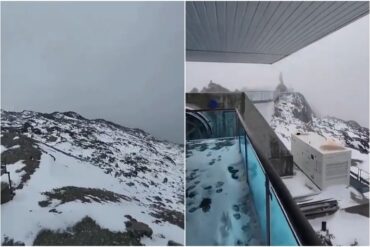 La espectacular nevada que sorprendió a los merideños este domingo #24Sep (+Video)