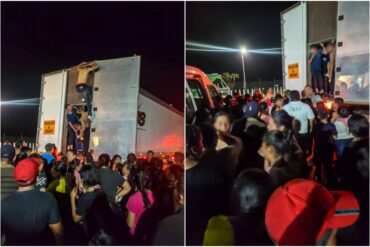 Localizaron a 350 migrantes hacinados y deshidratados dentro de la caja de un tráiler en México