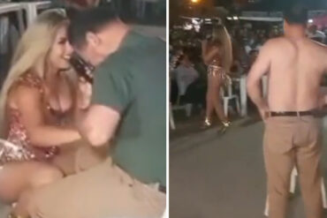 Polémica por alcalde que terminó bailando sin camisa junto a una doble de Gloria Trevi (+Video)