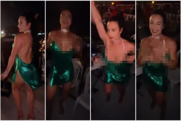 Diosa Canales bailó salsa brava en concierto de Romeo Santos en Colombia y el vestidito que tenía dejó parte de sus pechos al aire (+Video)