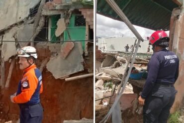 Tres viviendas colapsaron en Petare por las fuertes lluvias (+Fotos y videos)