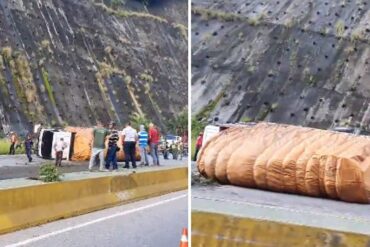 Se volcó una gandola este #11Sep en la autopista Gran Mariscal de Ayacucho (+Video)