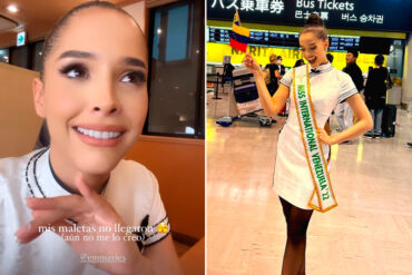 La venezolana Andrea Rubio inicia su concentración en el Miss International con un inconveniente: no le llegaron sus cinco maletas a Japón