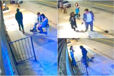 Cámara de seguridad registró el impactante momento en el que afroamericano mató a un activista de izquierda en plena calle de NY (+Video)