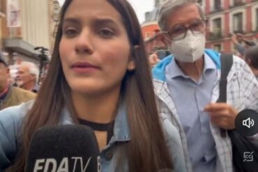 “Ya viví esto en mi país”:Tildaron de “fascista y provocadora” a periodista venezolana en manifestación Pro-Hamás en España (+Videos)