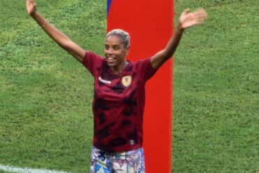 Yulimar Rojas asistió al Estadio Monumental de Maturín para presenciar el partido de la Vinotinto ante Chile (+Video)