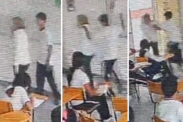 El impactante momento en el que un estudiante de 14 años apuñaló a su maestra en pleno salón de clases (+Video)