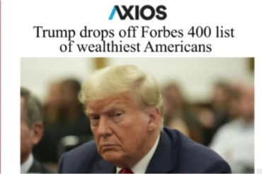 Donald Trump salió de la lista de los 400 estadounidenses más ricos: su patrimonio neto se redujo 600 millones de dólares