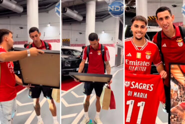 El regalo que recibió Di Maria de un fanático que lo dejó con la boca abierta (+Video)