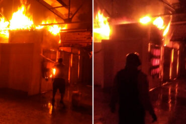 Reportaron un incendio en el mercado popular de Catia la Mar en la noche de este #1Nov (+Fotos)