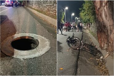 Motorizado murió tras caer en una alcantarilla sin tapa e impactar contra un árbol en la autopista Francisco Fajardo (+Fotos)