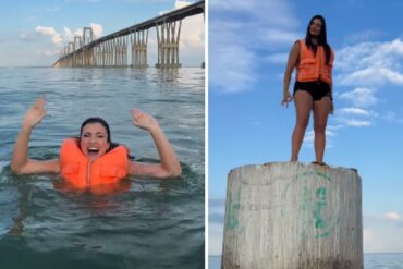 “¿No le dijeron que estaba contaminado?”: Influencer española se viraliza por lanzarse un chapuzón en el Lago de Maracaibo (+Video)
