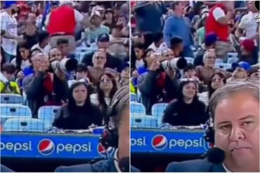 Cámaras captaron el momento cuando dos fanáticos se dieron puños en el Monumental de La Rinconada (+Video)