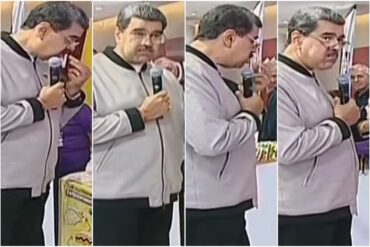 “Dame uno”: Maduro se atragantó de tequeños en plena transmisión en vivo y después no podía ni hablar (+Video)