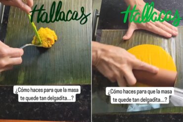 Venezolana revela su técnica para estirar la masa de las hallacas y genera múltiples reacciones en redes (+Video)