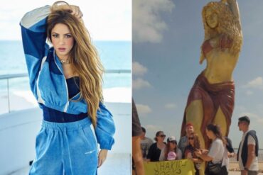 «Esto es demasiado para mi corazoncito»: Develan gigantesca estatua de Shakira en Barranquilla (+Videos)