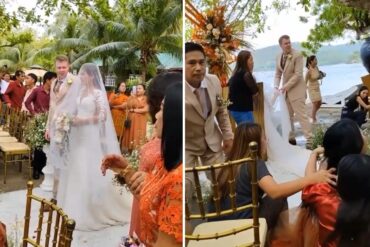 El video del sismo que interrumpió la entrada al altar de una novia en Filipinas