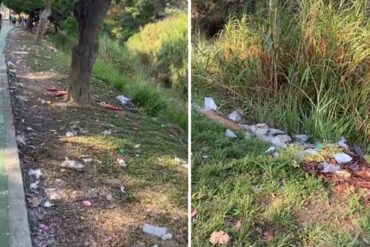 “Resultado del carnaval en Los Próceres”: Denuncian que proliferó la basura en las zonas verdes durante las celebraciones (+Video)