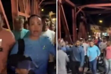 El momento en el que ciudadanos lograron romper el bloqueo policial que impedía avance de María Corina Machado a Maturín (+Video)