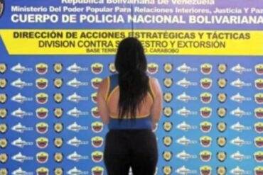 Presa mujer en Carabobo que extorsionaba a comerciante: le exigía $2.500 a cambio de no publicar contenido comprometedor en redes