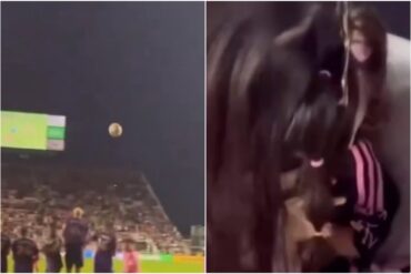 “Te lo pegó Messi, no pasa nada”: la reacción de un padre cuya bebé recibió un balonazo en un partido (+Video)