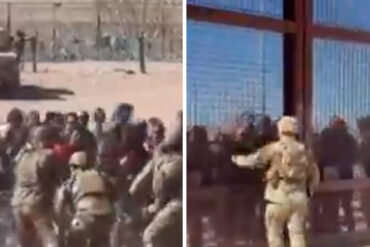 Migrantes derribaron alambre de púas y se enfrentaron con militares en El Paso: “Todas estas personas están arrestadas” (+Video)