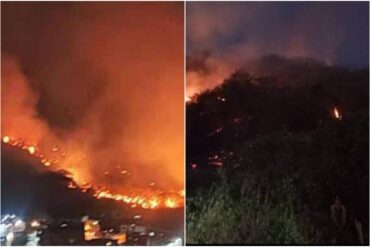 Noche de múltiples incendios forestales en Caracas: al menos en siete sectores ardió la vegetación (+Fotos y videos)