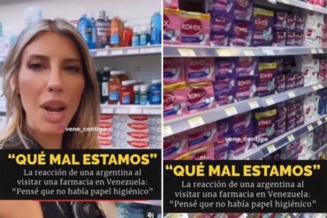 La reacción de una argentina al visitar un supermercado en Venezuela: “Pensé que no había papel higiénico” (+Video)