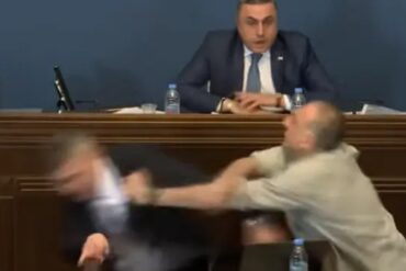 La trifulca que se armó entre diputados del Parlamento de Georgia se hizo viral (+Video)