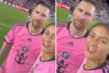 Una niña venezolana saltó al campo para tomarse una selfie con Messi: “El mejor día de mi vida” (+Videos)