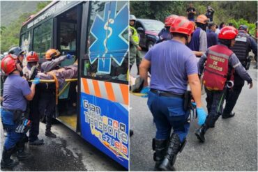 Accidente de autobús en la carretera vieja Caracas-La Guaira dejó al menos 12 personas lesionadas: el chofer habría perdido el control de la unidad
