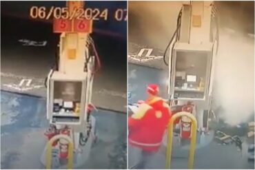 El impactante video del accidente que causó el futbolista argentino Tiago Palacios por conducir ebrio: chocó contra surtidor de gasolina
