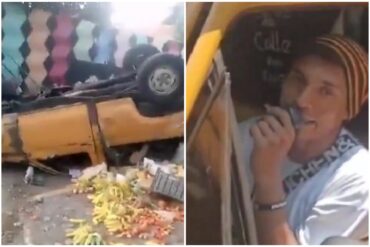 Reportan accidente en la autopista Caracas-La Guaira de camión de verduras conducido por famoso TikToker