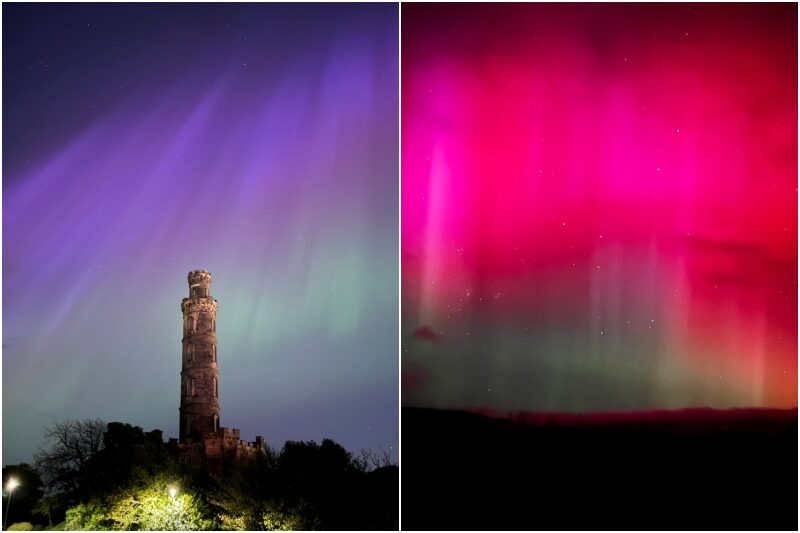 Así se vieron las auroras boreales en algunas regiones del mundo a causa de una intensa tormenta solar (+Fotos)