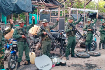 Militares destruyeron estructura de minería ilegal en el estado Amazonas