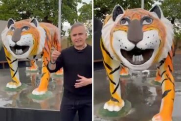 Tarek William Saab reinauguró escultura del “ñigre” de la ciudad de El Tigre que ha sido motivo de cientos de burlas: “¡Qué vaina tan fea!” (+Video)